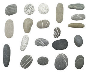 Image showing pebbles on white