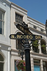 Image showing Road sign in Beverly Hills