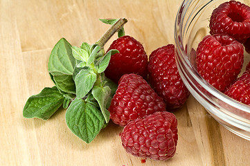 Image showing Fresh ripe raspberry