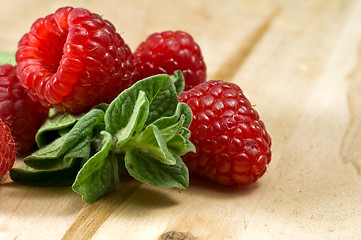 Image showing Fresh ripe raspberry