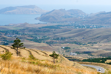 Image showing hilly coastal landscape