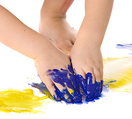 Image showing painting hands