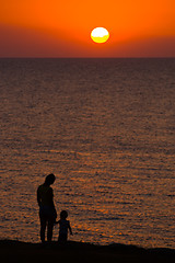 Image showing sunset for daughter