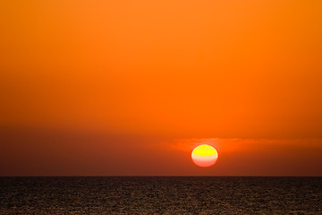 Image showing sea sunset