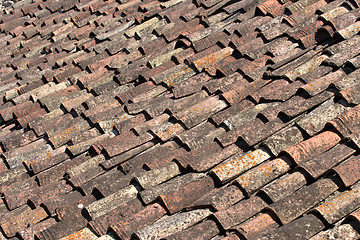 Image showing tiled roof close-up