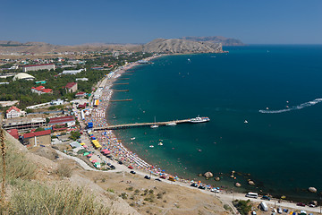 Image showing Small coastal city