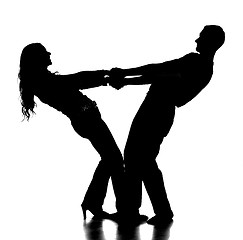 Image showing silhouette of happy pair