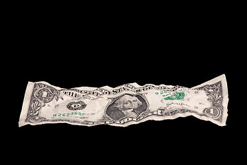 Image showing crumpled dollar