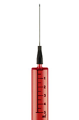 Image showing Syringe with blood