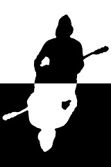 Image showing Guitarist Silhouette Mirror
