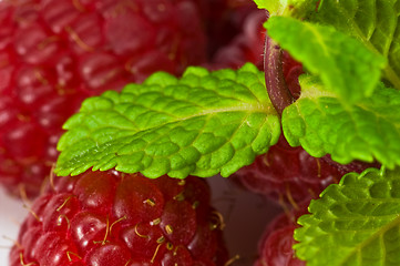 Image showing Strawberry and mint