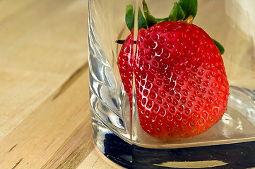Image showing Strawberry in the glass