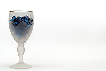 Image showing wineglass and blue spheres