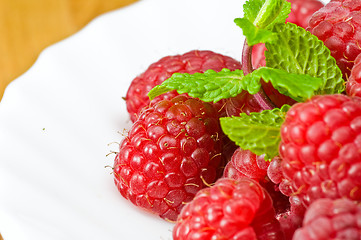 Image showing raspberry and mint