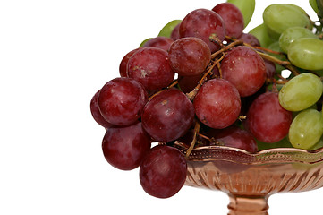 Image showing Grapes in the vase