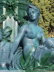 Image showing fountain decorative goddess statue