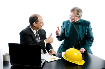Image showing two business partners successful deal 