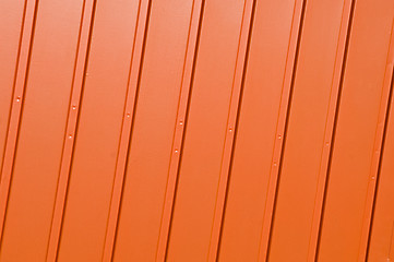 Image showing Corrugated orange panel