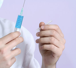 Image showing Portrait of a young doctor with stethoscope.