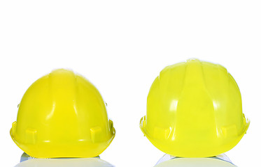 Image showing two yellow helmet