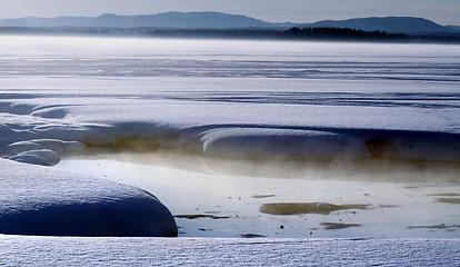 Image showing Fog on Lake