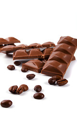 Image showing chocolate and coffee beans