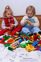 Image showing Playing with cube blocks