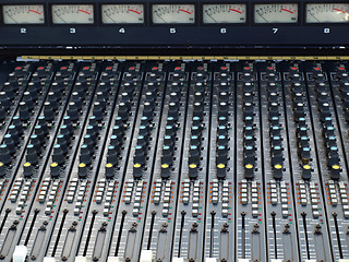 Image showing Music soundboard mixer