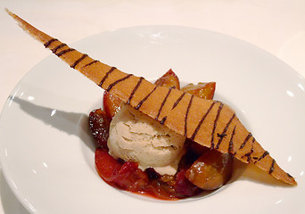 Image showing Ice cream dessert meal