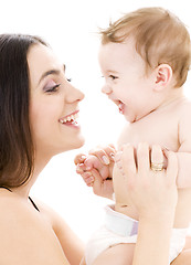 Image showing baby boy in mother hands