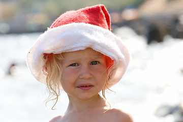 Image showing santa baby on vacation