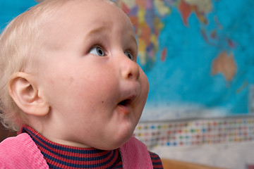 Image showing surprised baby