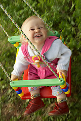 Image showing child on swing