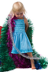 Image showing little Christmas girl