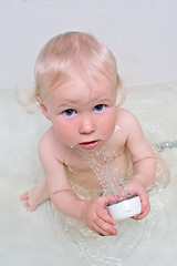 Image showing baby with shower