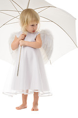 Image showing angel with umbrella