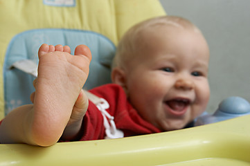 Image showing foot on the table