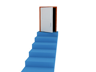 Image showing Stairways and Door