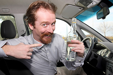 Image showing driver and alcohol