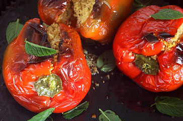 Image showing Cous-cous stuffed peppers