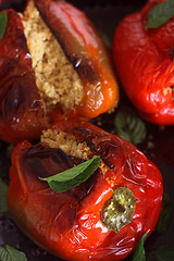 Image showing Cous-cous stuffed peppers