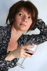 Image showing Drinking wine