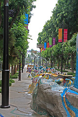 Image showing Merlion path - Isle Sentosa, Singapore