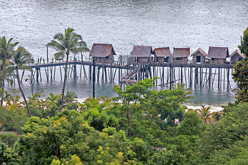 Image showing Wooden hut, Isle Sentosa, Singapore
