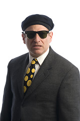 Image showing agent in sunglasses french beret