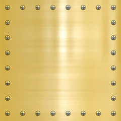 Image showing gold plate background