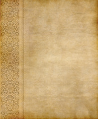 Image showing old floral parchment