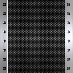 Image showing carbon fibre and steel background