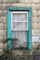 Image showing turquoise window