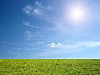 Image showing sunny blue sky